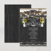 Cartes de détails Rustique Fleurs & Fer à Cheval C (Devant / Derrière)