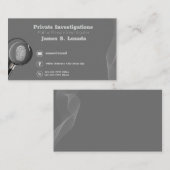 cartes de détective privé (Devant / Derrière)