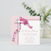 Cartes de deuil rose (Debout devant)