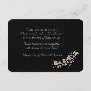 Cartes de deuil sans fil (3,5 x 5)