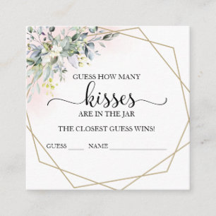 Cartes de devinette de bisous au eucalyptus verdur