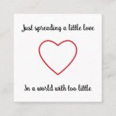 Cartes de diffusion d'amour Karma avec un petit cœ (Devant)