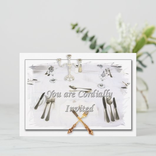 CARTES DE DÎNER D'INVITATION (Debout devant)