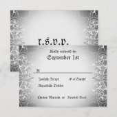 Cartes de dîner RSVP Bride & Groom Skeleton (Devant / Derrière)