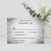 Cartes de dîner RSVP Bride & Groom Skeleton (Debout devant)