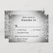 Cartes de dîner RSVP Bride & Groom Skeleton (Devant / Derrière)