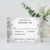 Cartes de dîner RSVP Bride & Groom Skeleton (Debout devant)