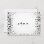 Cartes de dîner RSVP Bride & Groom Skeleton (Dos)