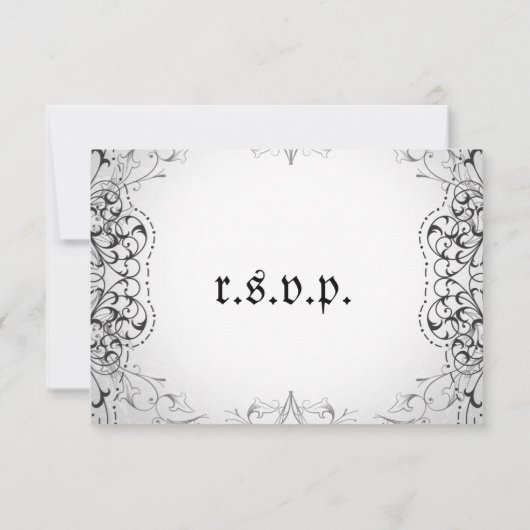 Cartes de dîner RSVP Bride & Groom Skeleton (Dos)