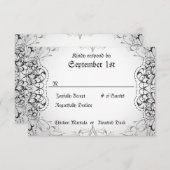 Cartes de dîner RSVP Bride & Groom Skeleton (Devant / Derrière)