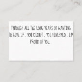 Cartes de diplôme (Dos)