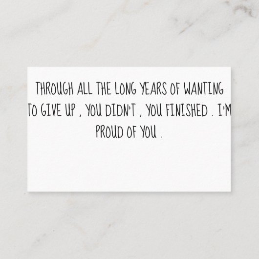 Cartes de diplôme (Dos)