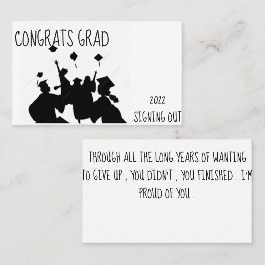 Cartes de diplôme (Devant / Derrière)