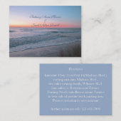 Cartes de direction de vue de face de plage (Devant / Derrière)