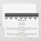 Cartes de direction en dentelle noire (Devant / Derrière)