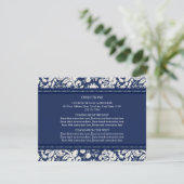 Cartes de direction mariage Bleu Damas (Debout devant)