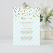 Cartes de direction Mariage Blue Gold Stripes (Debout devant)