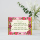 Cartes de direction personnalisées Fleurs Roses (Debout devant)