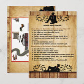 Cartes de direction pour mariage gay cowboy (Devant / Derrière)