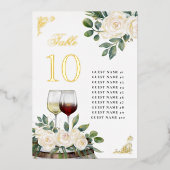 Cartes de disposition de table de mariage de vigno (Recto)