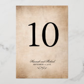Cartes de disposition de table de mariage de vigno (Verso)