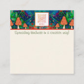 Cartes de douceur pour bon devis de champignons (Dos)