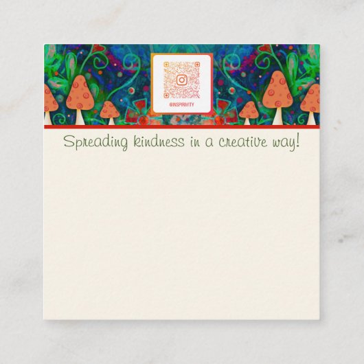 Cartes de douceur pour bon devis de champignons (Dos)