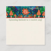 Cartes de douceur pour bon devis de champignons (Dos)