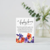 Cartes de douche de pavots rouges et d'iris violet (Debout devant)