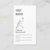 Cartes de entraînement des prix de tennis (Devant)