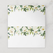 Cartes de Étiquette alimentaire à fleurs blanches (Extérieur déplié)