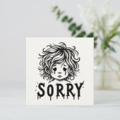 Cartes de excuses  (Debout devant)