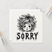 Cartes de excuses  (Devant/Arrière en situation)