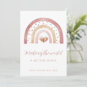 Cartes de Faire-part Boho Rainbow Newborn (Debout devant)