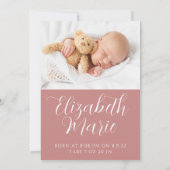 Cartes de Faire-part Boho Rainbow Newborn (Dos)