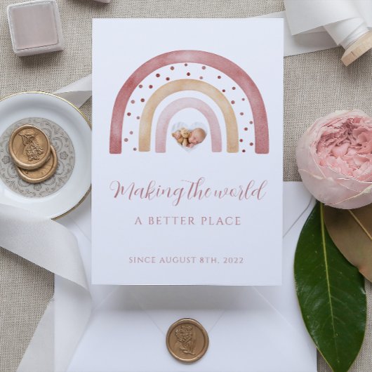 Cartes de Faire-part Boho Rainbow Newborn