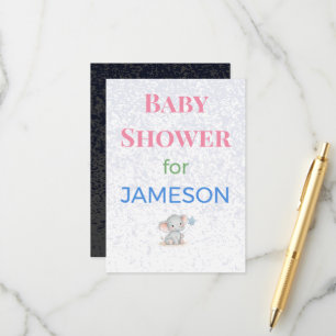 Cartes de faire-part de Baby Shower Cartes jointes