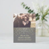 Cartes de faire-part de date avec photo élégante g (Debout devant)