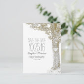 Cartes de faire-part de date de mariage arbre d'am (Debout devant)