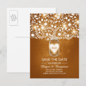 Cartes de faire-part de date de mariage avec fleur (Devant / Derrière)