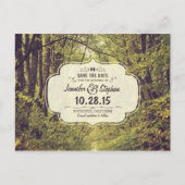 Cartes de faire-part de date de mariage chemin rus (Devant)