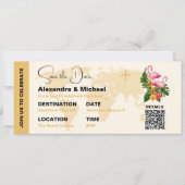 Cartes de Faire-Part de Date de Mariage Moderne No (Devant)