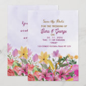 Cartes de faire-part de date de sauvegarde (Devant / Derrière)