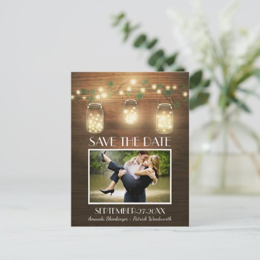 Cartes de faire-part de date de sauvegarde de pot  (Debout devant)