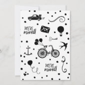 Cartes de Faire-part de déménagement de la petite (Dos)