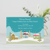 Cartes de Faire-part de déménagement de vacances (Debout devant)