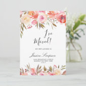 Cartes de Faire-part de déménagement Floral Douce (Debout devant)