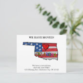 Cartes de Faire-part de déplacement de l'État d'Ok (Debout devant)