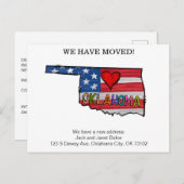 Cartes de Faire-part de déplacement de l'État d'Ok (Devant / Derrière)