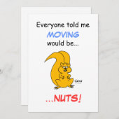 Cartes de Faire-part de déplacement d'écureuil en  (Devant / Derrière)